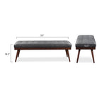 Banc Luca Poly & Bark - Cuir véritable pleine fleur italien