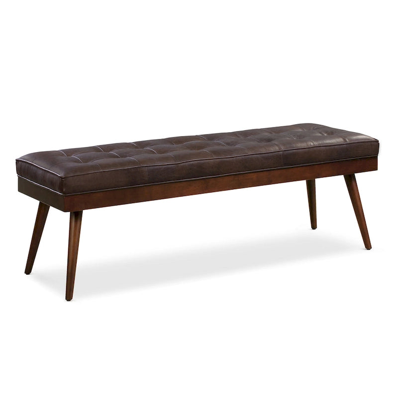 Banc Luca Poly & Bark - Cuir véritable pleine fleur italien