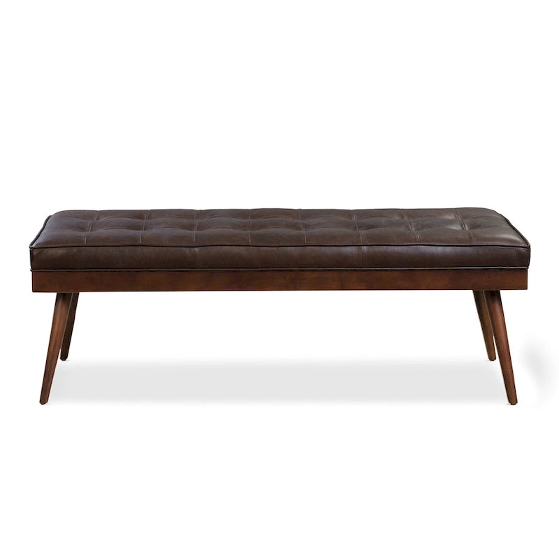 Banc Luca Poly & Bark - Cuir véritable pleine fleur italien
