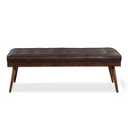 Banc Luca Poly & Bark - Cuir véritable pleine fleur italien