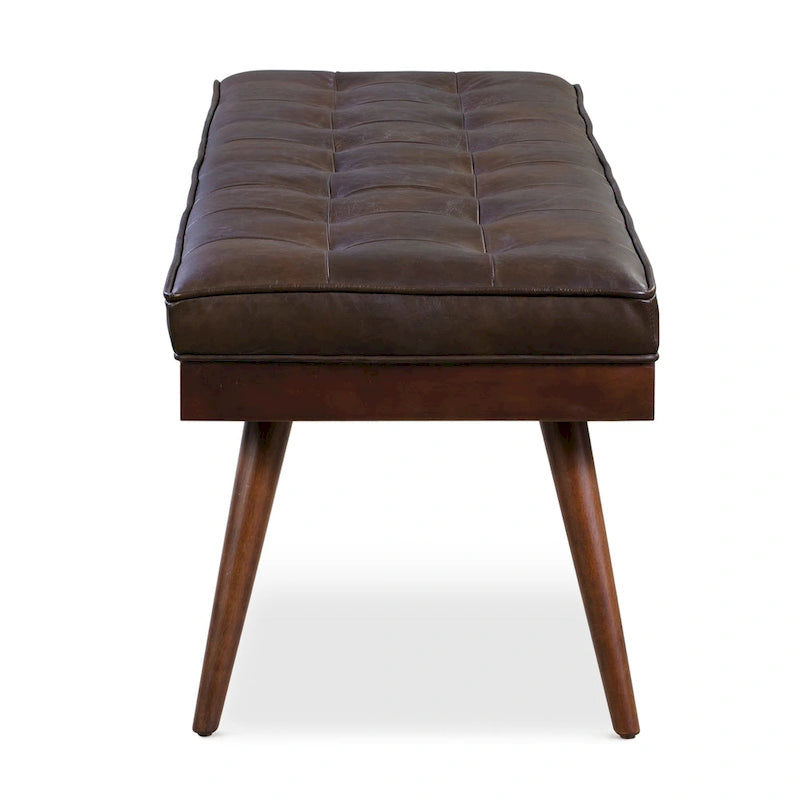 Banc Luca Poly & Bark - Cuir véritable pleine fleur italien