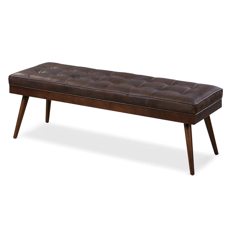 Banc Luca Poly & Bark - Cuir véritable pleine fleur italien