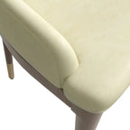 Chaise de salle à manger en cuir rembourrée avec cadre en bois d'hévéa, chaise d'appoint à dossier haut et pieds à accents dorés pour salon