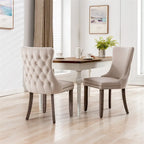 Mid-Century Modern Upholstered Dining Chair (Set of 2)