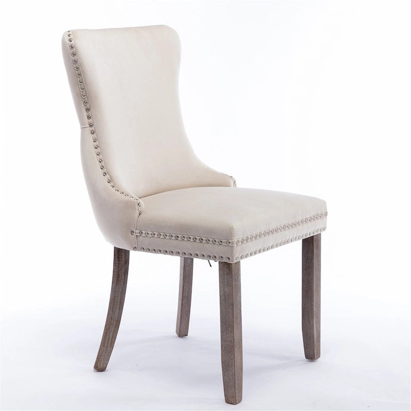 Mid-Century Modern Upholstered Dining Chair (Set of 2)