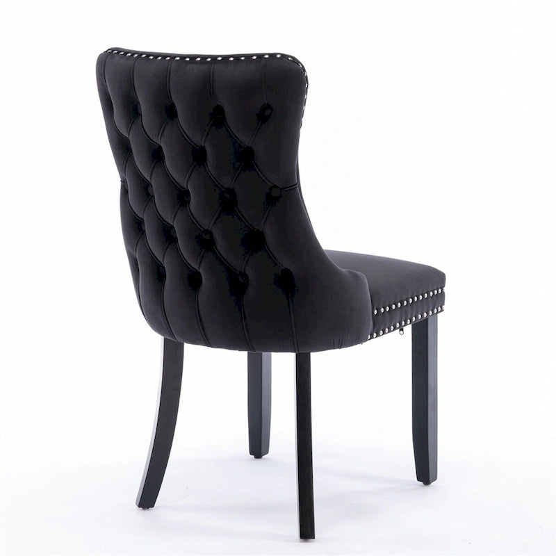 Mid-Century Modern Upholstered Dining Chair (Set of 2)