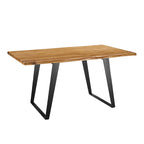Viggo 60 Live Edge Acacia Wood Dining Table - Black Natural