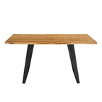 Viggo 60 Live Edge Acacia Wood Dining Table - Black Natural