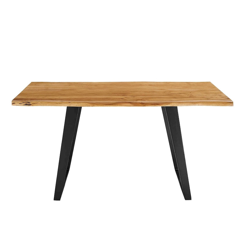 Viggo 60 Live Edge Acacia Wood Dining Table - Black Natural