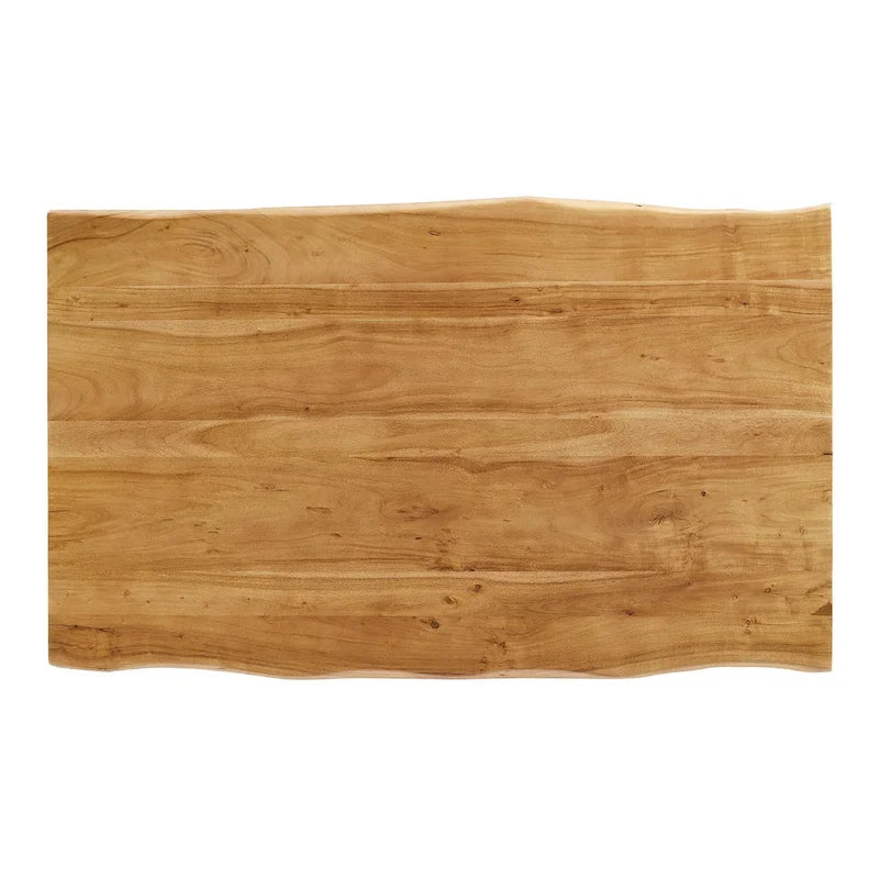 Viggo 60 Live Edge Acacia Wood Dining Table - Black Natural