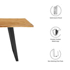 Viggo 60 Live Edge Acacia Wood Dining Table - Black Natural