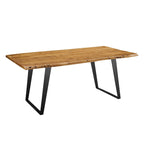 Viggo 60 Live Edge Acacia Wood Dining Table - Black Natural