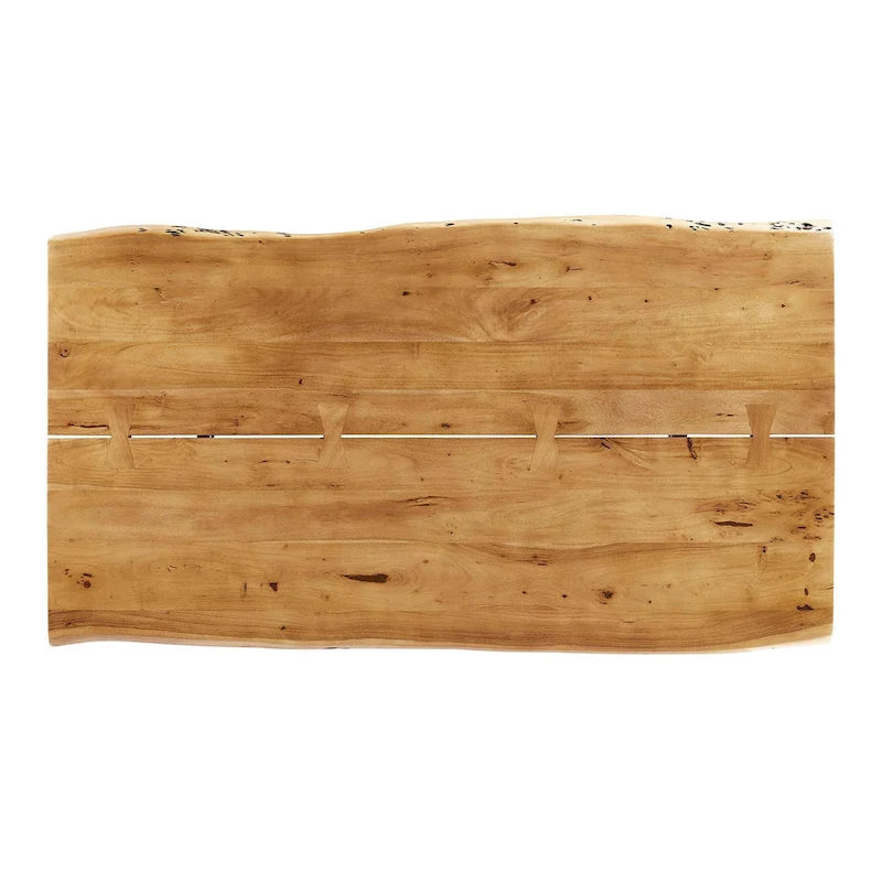 Viggo 60 Live Edge Acacia Wood Dining Table - Black Natural