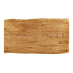 Viggo 60 Live Edge Acacia Wood Dining Table - Black Natural