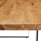 Viggo 60 Live Edge Acacia Wood Dining Table - Black Natural