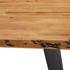 Viggo 60 Live Edge Acacia Wood Dining Table - Black Natural