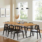 Viggo 60 Live Edge Acacia Wood Dining Table - Black Natural