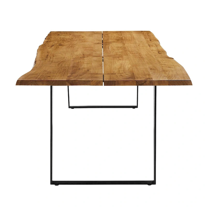 Viggo 60 Live Edge Acacia Wood Dining Table - Black Natural