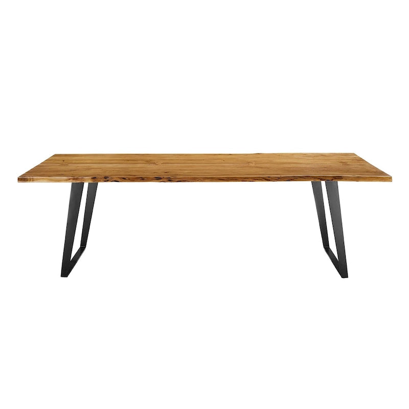Viggo 60 Live Edge Acacia Wood Dining Table - Black Natural