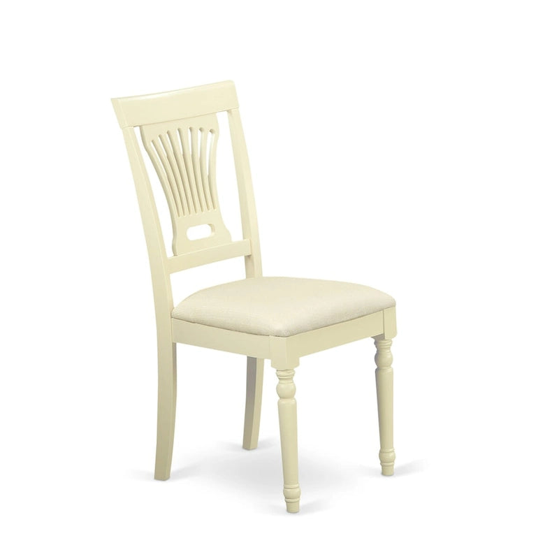 East West Furniture 3 Piece Kitchen Table Set- a Round Dining Table and 2 Dining Room Chairs, Buttermilk & Cherry (Seat Options)