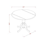 East West Furniture 3 Piece Kitchen Table Set- a Round Dining Table and 2 Dining Room Chairs, Buttermilk & Cherry (Seat Options)