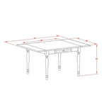East West Furniture Ensemble de table comprenant une table de salle à manger rectangulaire avec rallonge escamotable et des chaises de salle à manger (Options de pièces)