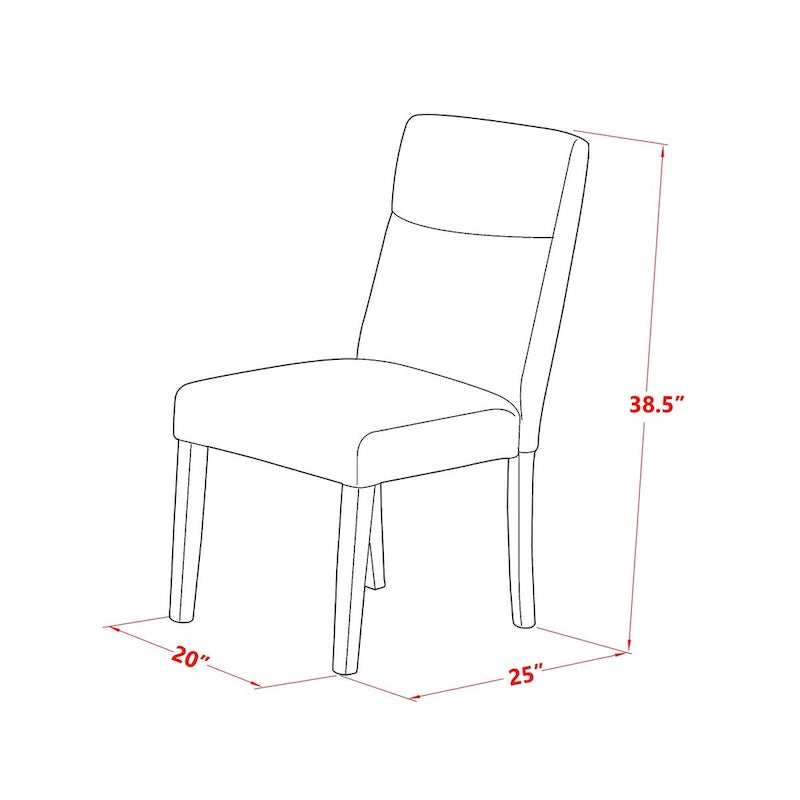 East West Furniture Ensemble de table comprenant une table de salle à manger rectangulaire avec rallonge escamotable et des chaises de salle à manger (Options de pièces)