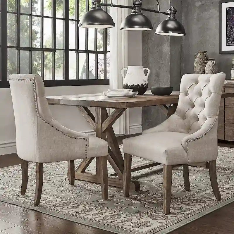 Chaises d'hôtes au dossier incurvé Benchwright (lot de 2) par iNSPIRE Q Artisan