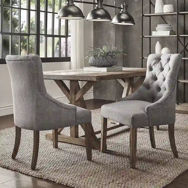 Chaises d'hôtes au dossier incurvé Benchwright (lot de 2) par iNSPIRE Q Artisan