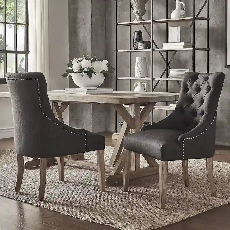 Chaises d'hôtes au dossier incurvé Benchwright (lot de 2) par iNSPIRE Q Artisan