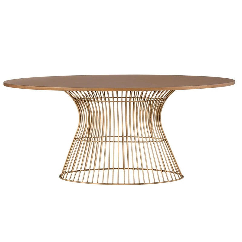 INK+IVY Mercer Bronze Oval Dining Table