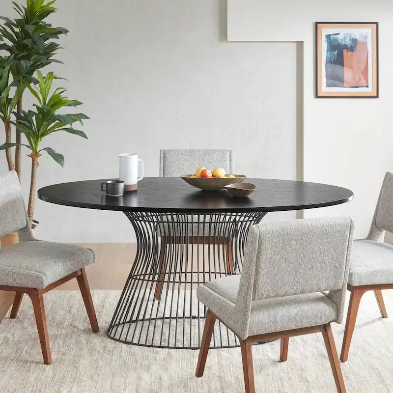 INK+IVY Mercer Bronze Oval Dining Table