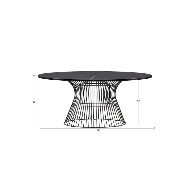 INK+IVY Mercer Bronze Oval Dining Table