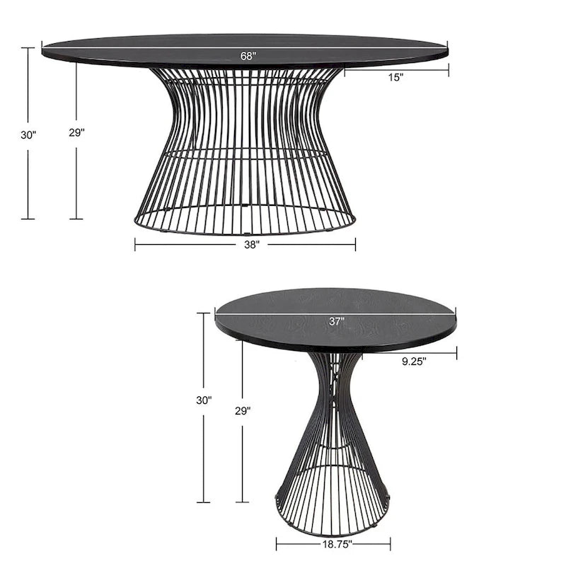 INK+IVY Mercer Bronze Oval Dining Table