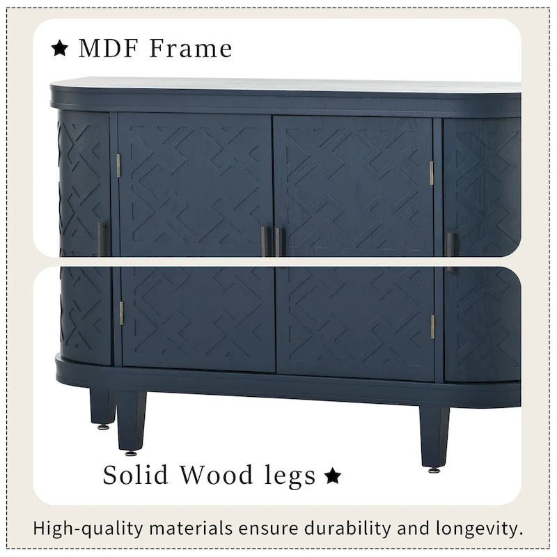 Bahut de Rangement en Bois avec 4 Portes