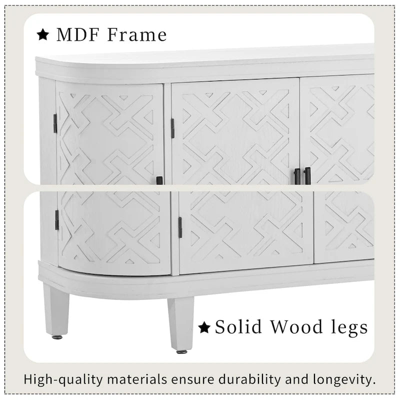 Bahut de Rangement en Bois avec 4 Portes