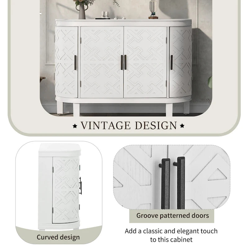 Bahut de Rangement en Bois avec 4 Portes
