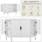 Bahut de Rangement en Bois avec 4 Portes