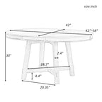 Farmhouse Round Extendable Dining Table with 16 Leaf - Elegant Wood Kitchen Table