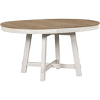 Farmhouse Round Extendable Dining Table with 16 Leaf - Elegant Wood Kitchen Table