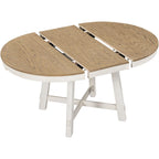 Farmhouse Round Extendable Dining Table with 16 Leaf - Elegant Wood Kitchen Table
