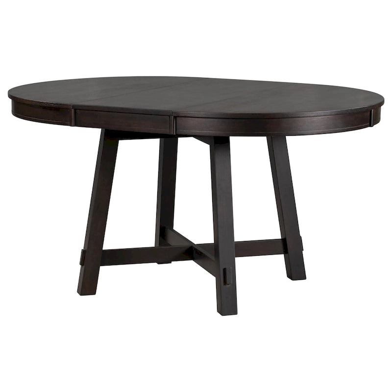 Farmhouse Round Extendable Dining Table with 16 Leaf - Elegant Wood Kitchen Table
