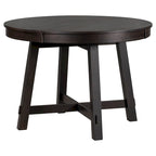 Farmhouse Round Extendable Dining Table with 16 Leaf - Elegant Wood Kitchen Table
