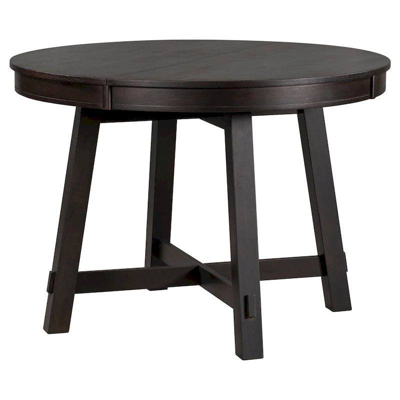 Farmhouse Round Extendable Dining Table with 16 Leaf - Elegant Wood Kitchen Table