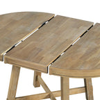 Farmhouse Round Extendable Dining Table with 16 Leaf - Elegant Wood Kitchen Table