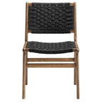 Saoirse Woven Rope Wood Dining Side Chair - Set of 2