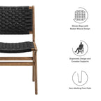 Saoirse Woven Rope Wood Dining Side Chair - Set of 2
