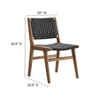 Saoirse Woven Rope Wood Dining Side Chair - Set of 2