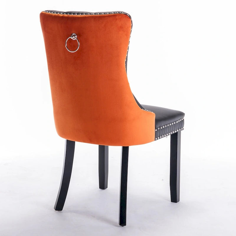 High-end Tufted Contemporary Upholstered Dining Chair with Nailhead Trim