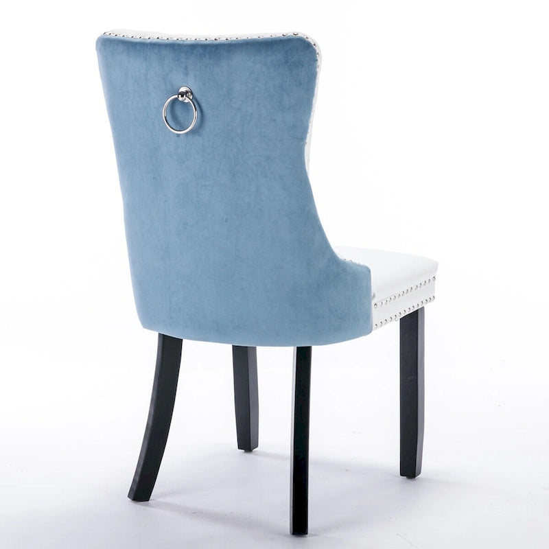 High-end Tufted Contemporary Upholstered Dining Chair with Nailhead Trim